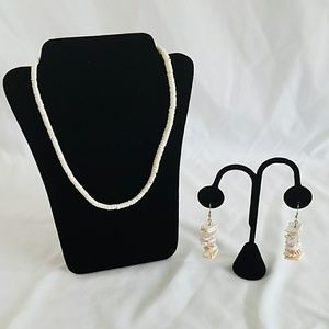 Beach Shell Necklace and Earring Set